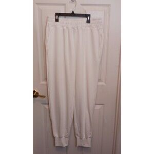 Automet NWT Cinch Bottom Women's Sweaatpants Joggers Size L White